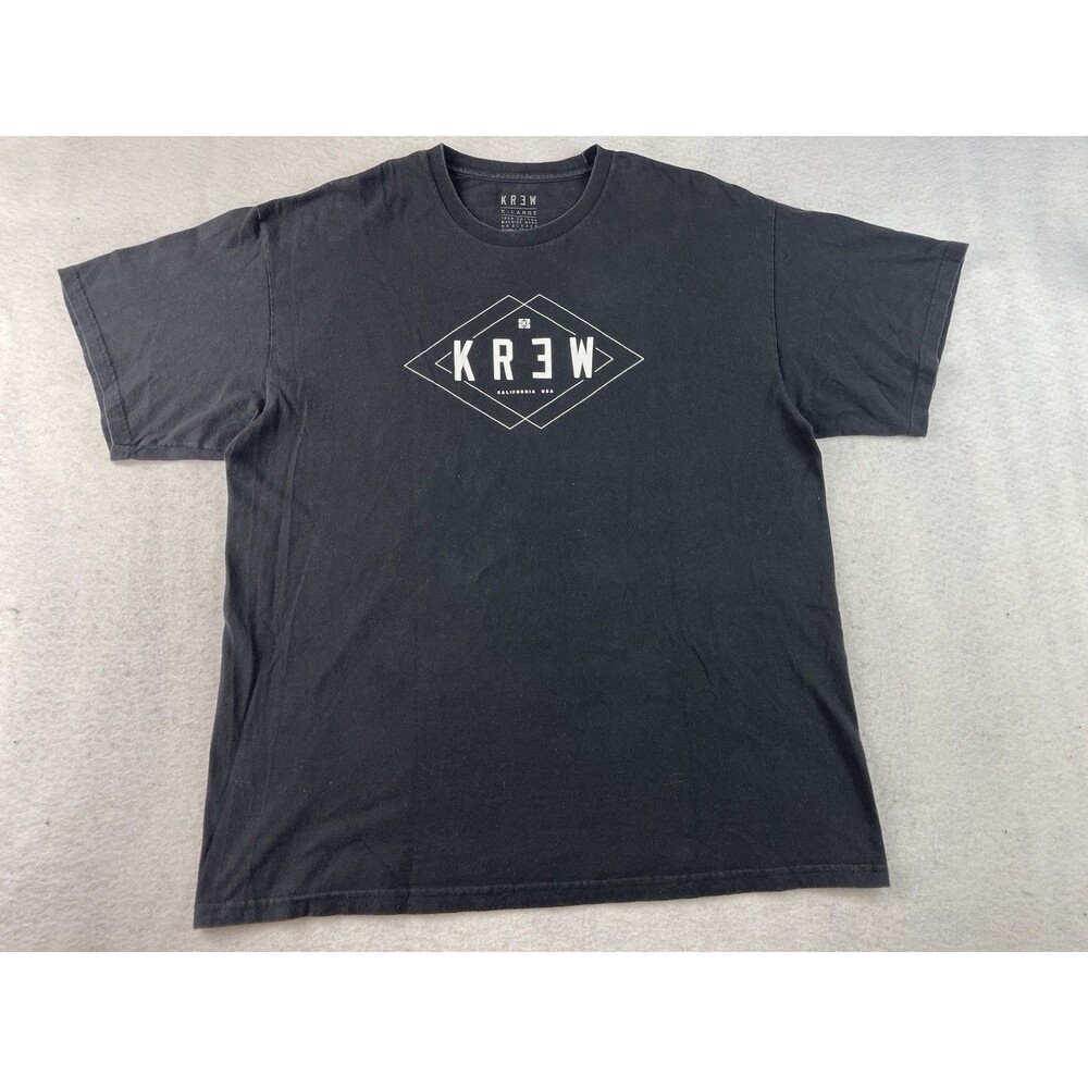 Krew California Men’s XL USA Black T-Shirt 100% Cotton